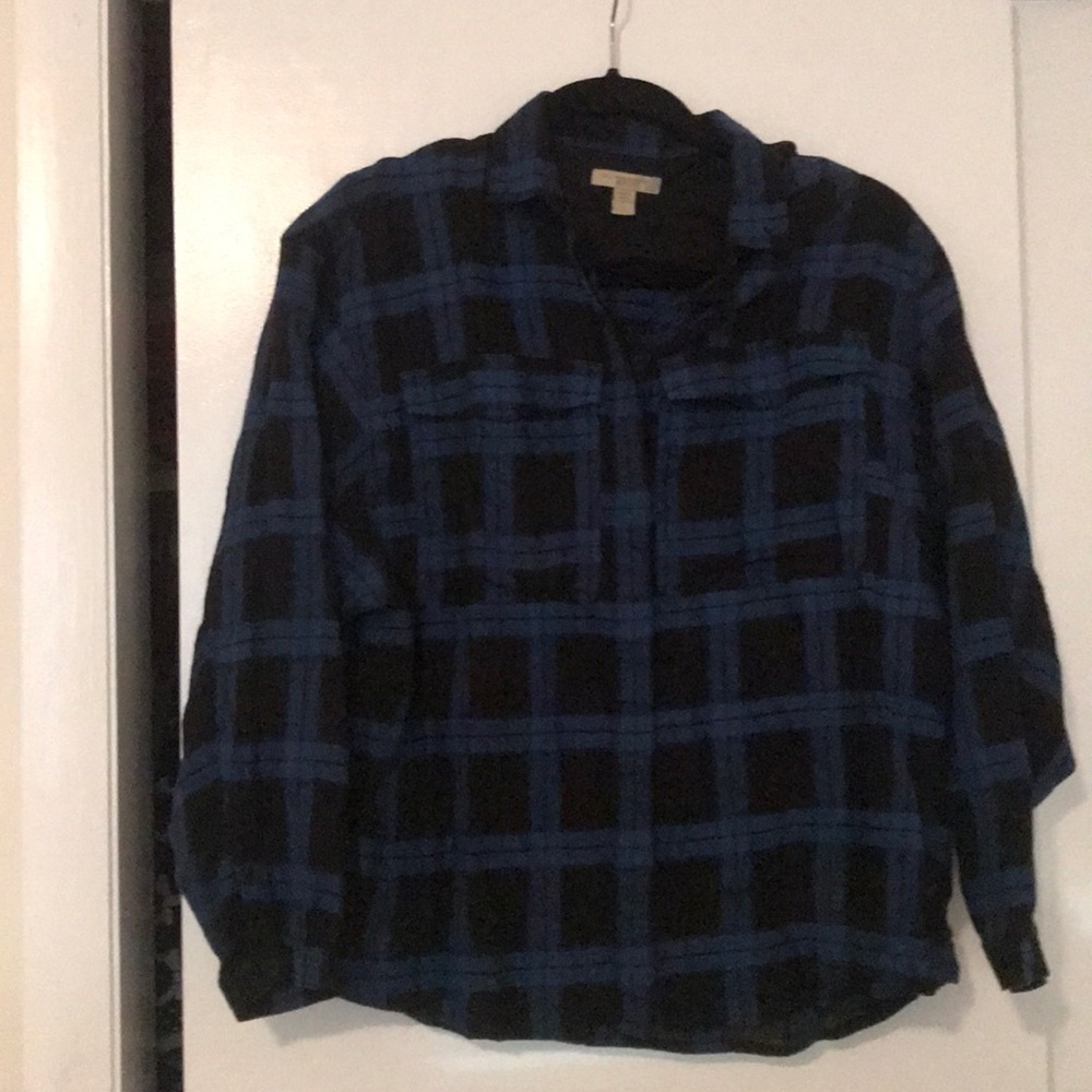 Burberry linen plaid shirt
